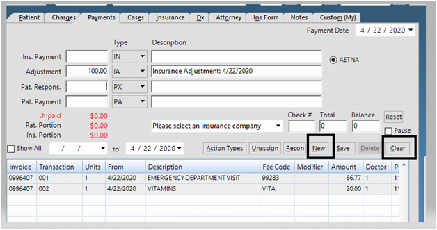 Reconciling Adjustment Action Types – Epic Support from DBC